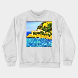 Italy Seaside in Van Gogh Style Crewneck Sweatshirt